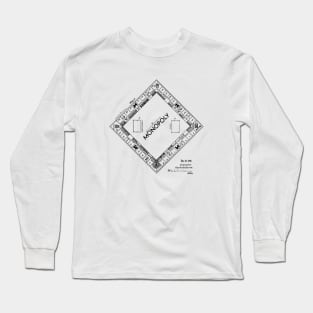 Monopoly Board Game Patent Image 1935 Long Sleeve T-Shirt